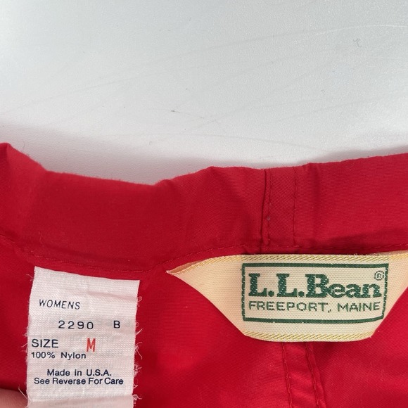 Vintage 90s LL Bean Full Side Zip Pants Women M Red Hiking Outdoor Breakaway - Picture 6 of 13